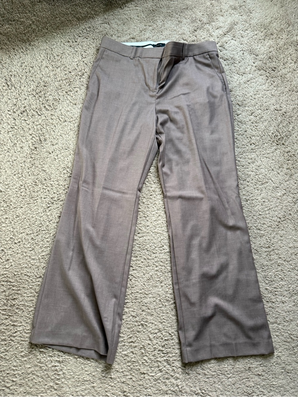 Ann Taylor Women's Wide-Leg Dress Pants in Taupe